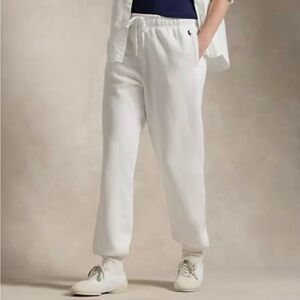 Polo Ralph Lauren Women’s White Ultra-soft Fleece Athletic Sweatpants Size XS